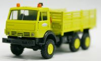 0217	модель грузового автомобиля высокий борт, пустой, оранжевая мигалка